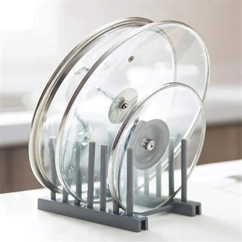 Space Saving Dish Drainer Rack Kitchen Organizer for Plates Lids and Utensils