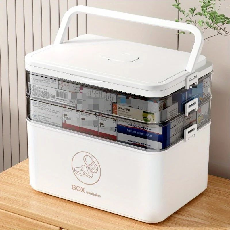 3 Tier Family Medicine Organizer Box