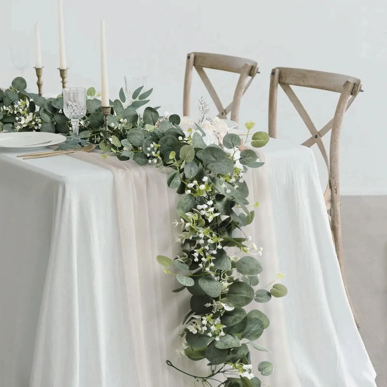 Artificial Eucalyptus Greenery Garland – Spring Berry & Blossom Edition