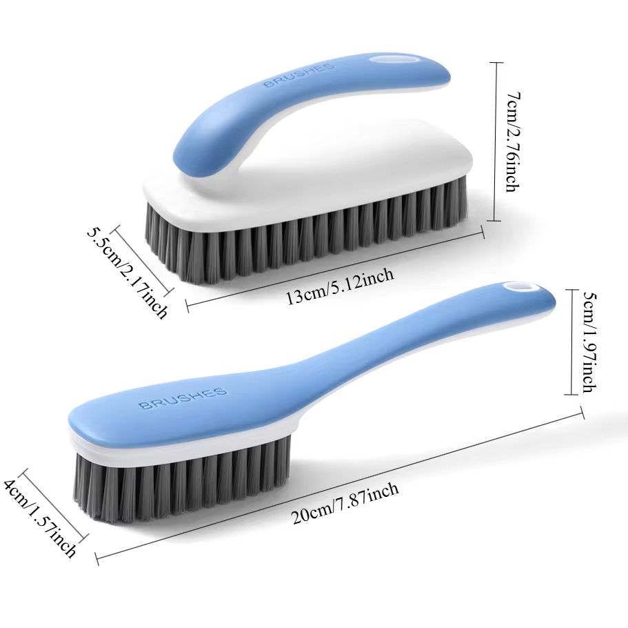 Multifunctional Shoe and Laundry Cleaning Brush Set with Soft Bristles