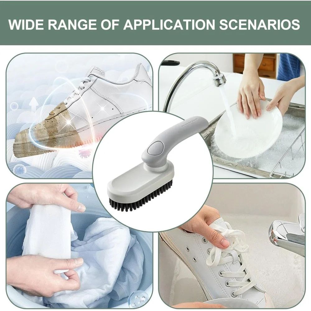 Foldable Soft Bristle Laundry & Shoe Cleaning Brush with Ergonomic Handle