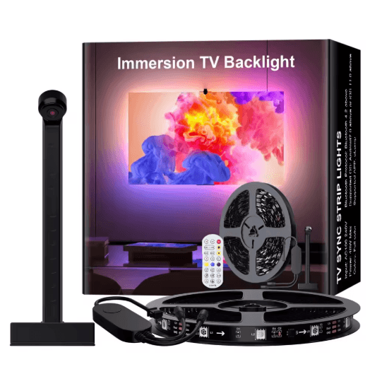RGBIC TV Backlight with Camera Sync Smart TV LED backlight for Immersive Gaming & Movies