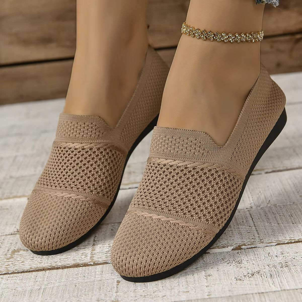 Summer Breeze Mesh Square Toe Flats – Breathable Hollow Out Women's Shoes for All-Day Comfort