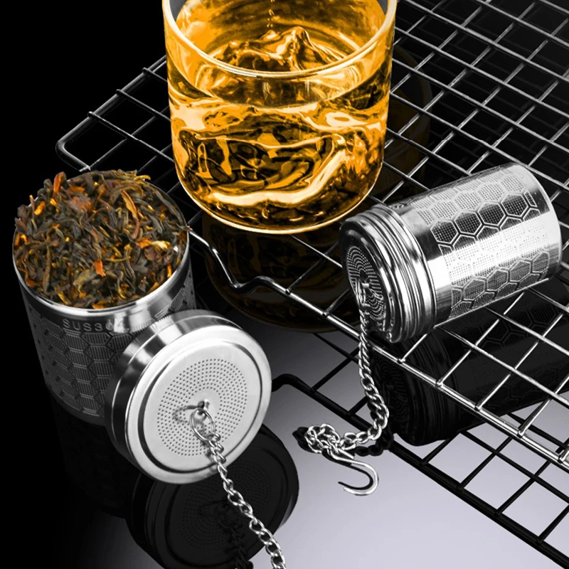 Stainless Steel Loose Tea Infuser Ball with Fine Mesh Strainer and Chain Hook