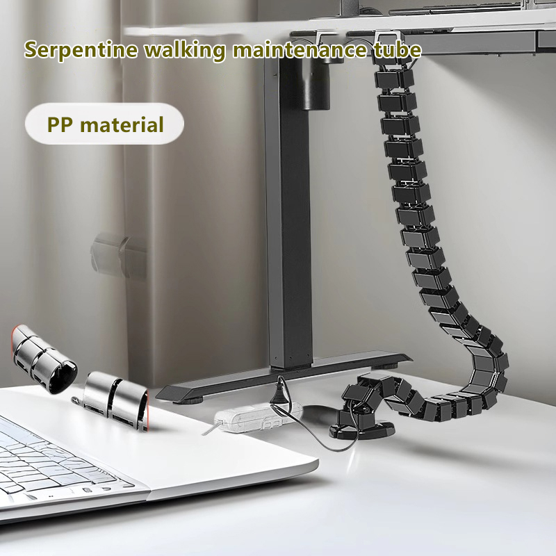 Workplace Snake Wire Design Cable Spinal Cord Wrapper Under Desk Cable Defense Pipe