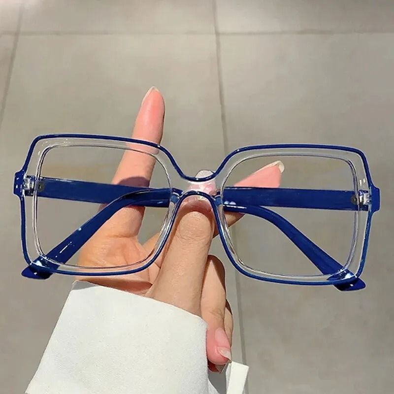 New Style Retro Box Personality Bump Color Anti blue Optical Glasses