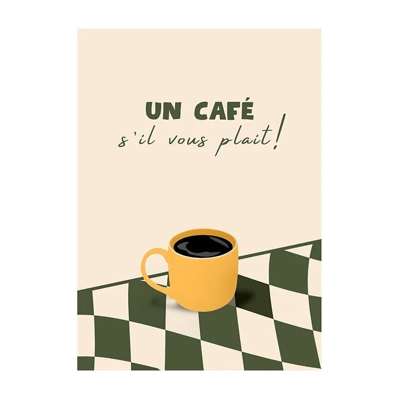 Surreal Coffee Diver Canvas Poster | Trendy Kitchen Gallery Wall Art