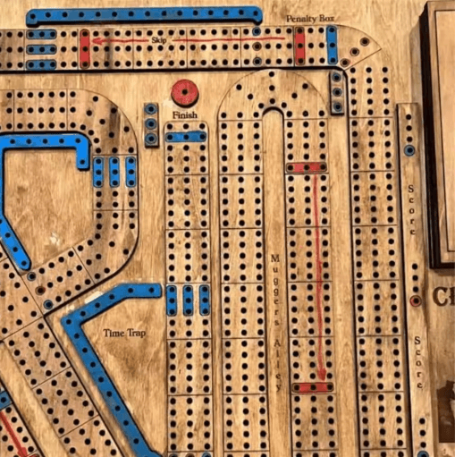 Classic Traditional Wooden Cribbage Board Game Set