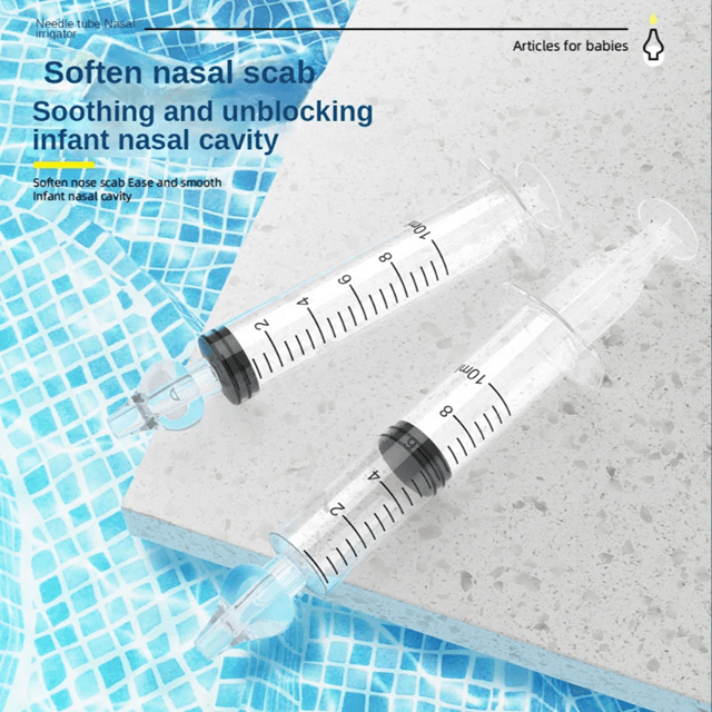 Silicone Baby Nasal Aspirator – Reusable Infant Nose Cleaner Syringe and Nasal Irrigator