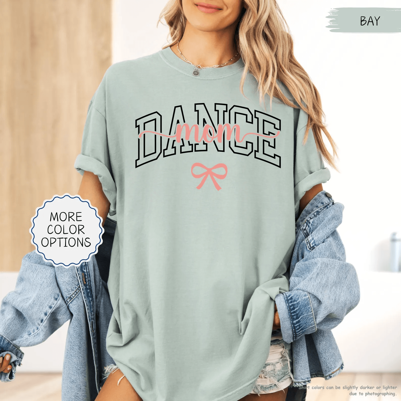 Comfort Colors Dance Mom Shirt Bow Trendy Dance Mama Tee Ballet Mom Gift