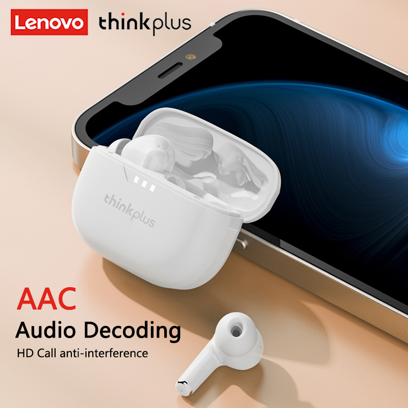 Lenovo 5.2 Bluetooth Headphones Original, Wireless Earbuds HiFi Noise Reduction