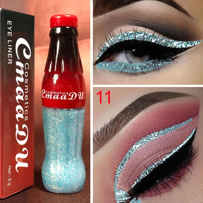 Waterproof Glitter Eyeliner Long Lasting Shimmer Eye Makeup