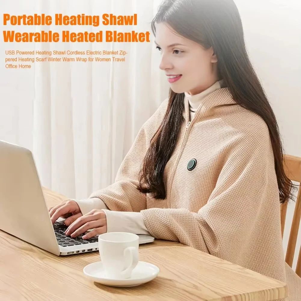 CozyCore USB Heated Blanket – Portable Electric Heating Blanket with 3 Warmth Levels