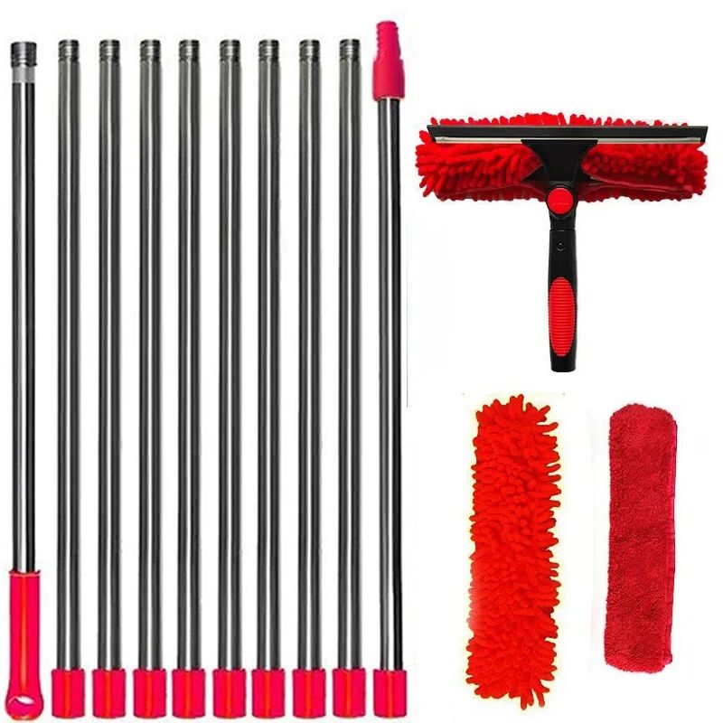 ExtendReach Pro 2-in-1 Telescopic Window Cleaning Kit with Double-Sided Squeegee