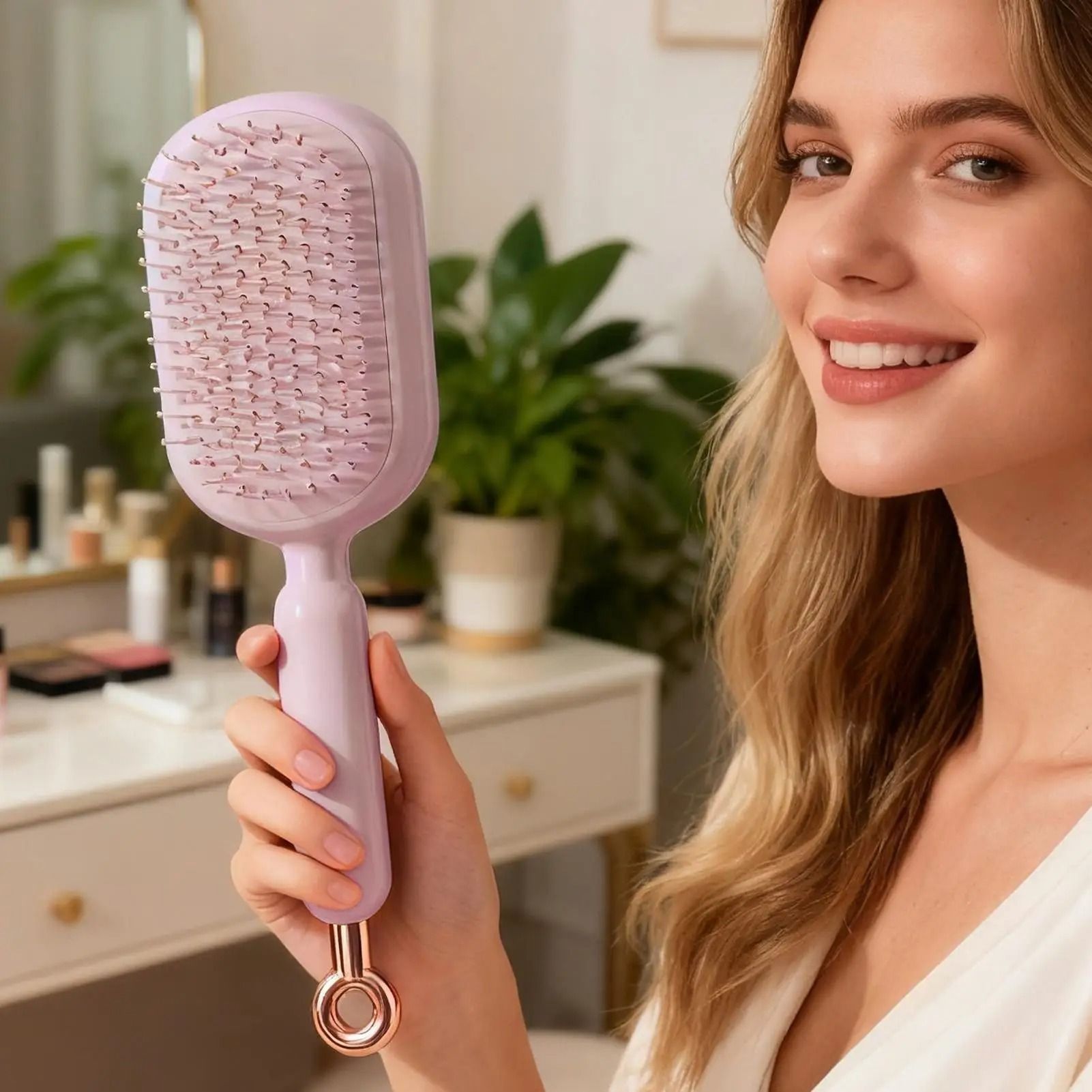 Retractable Scalp Massage Hairbrush