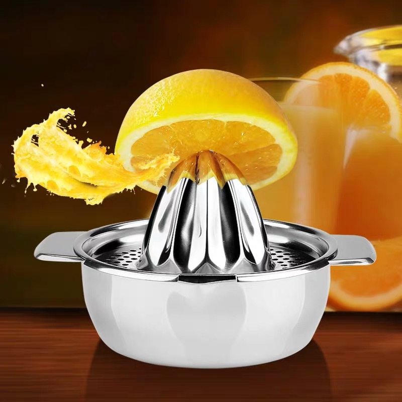 Stainless Steel Manual Fruit Juicer, Portable Lemon Orange Citrus Press, Kitchen Accessories for Fresh Juice
