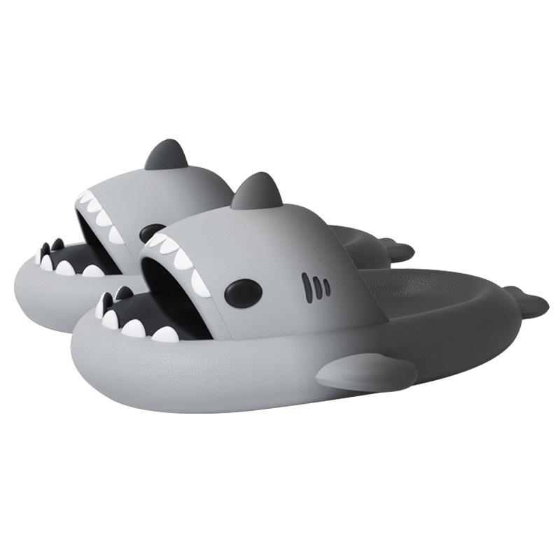 Men Luminous Christmas Shark Slippers, Pirate Milk Cow Sandals, Non-slip EVA Flip Flops, Adult Bathroom Shoes