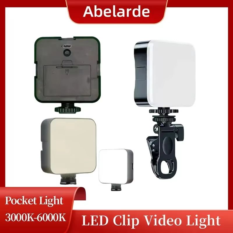 Portable Mini Selfie Fill Light Clip On LED Phone Camera Light with USB Charging and Adjustable Brightness
