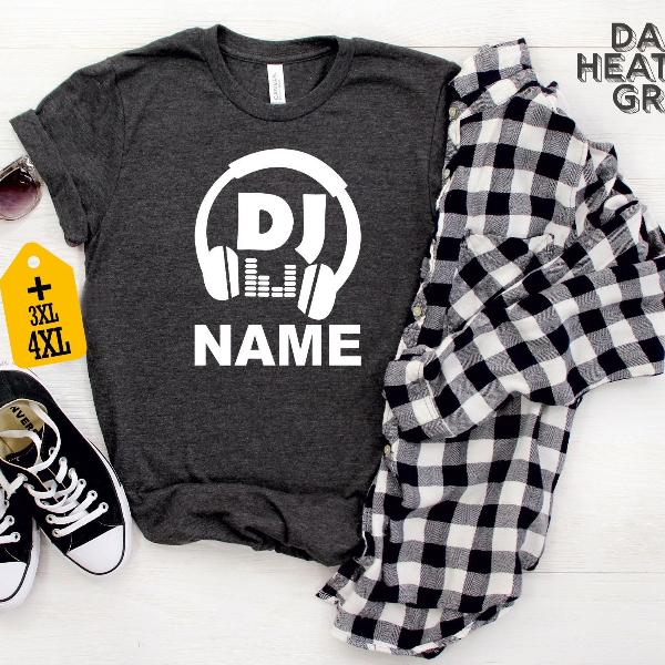 Customized DJ Shirt With Name, Personalized Gift, Funny Disc Jokey Shirt, Custom DJ Tee, Music Lover Shirt