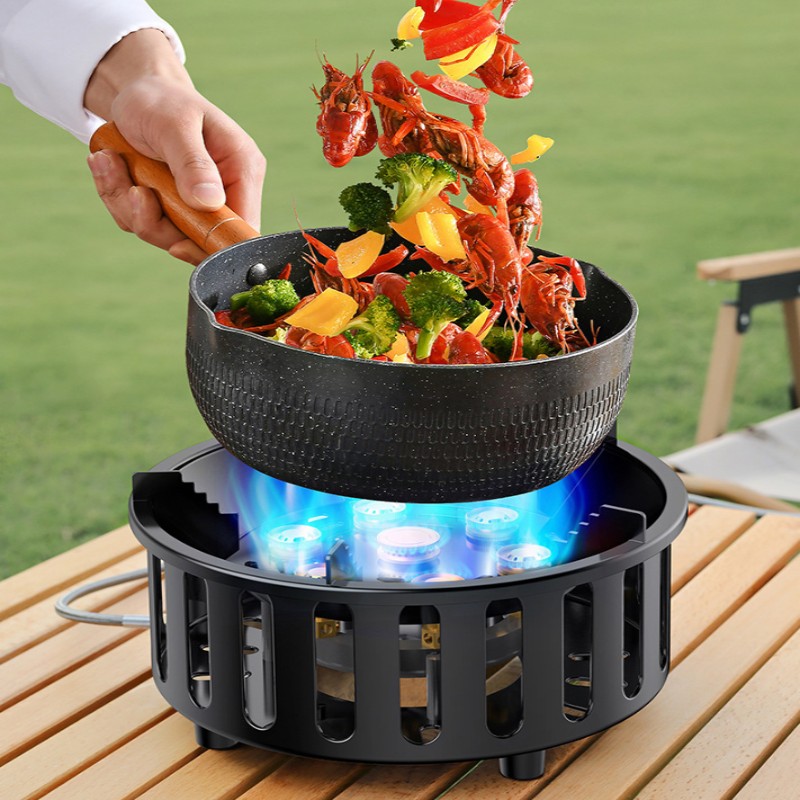 Portable Gas Stove with Windproof Electronic Ignition High-Power Camping Burner for Outdoor Adventures