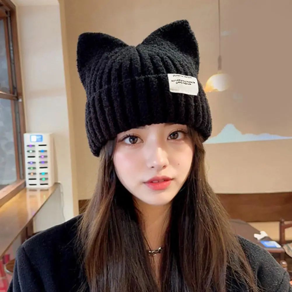 Cute Cat Ear Knitted Winter Beanie