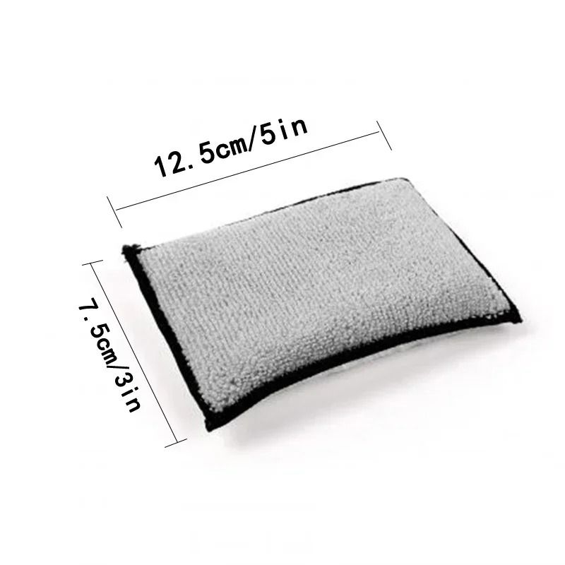 2-Piece Double-Sided Microfiber Scrubbing Sponges – Premium Auto Detailing & Leather Care Tools