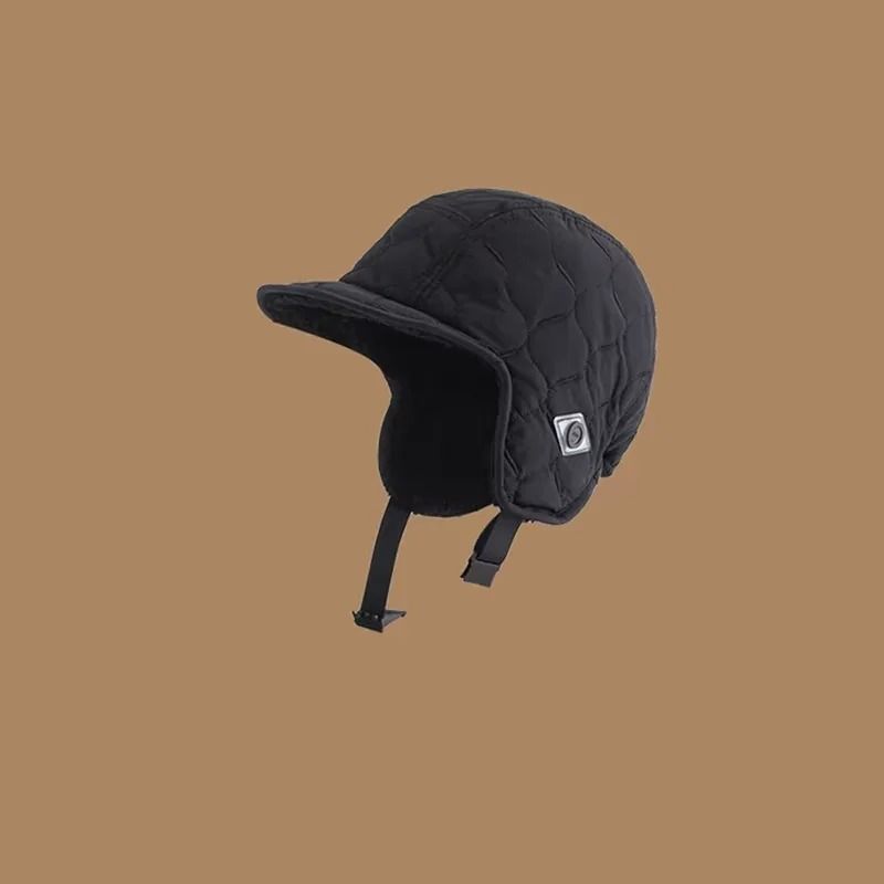 Unisex Velvet Winter Trapper Hat with Ear Flaps and Lamb Wool Lining