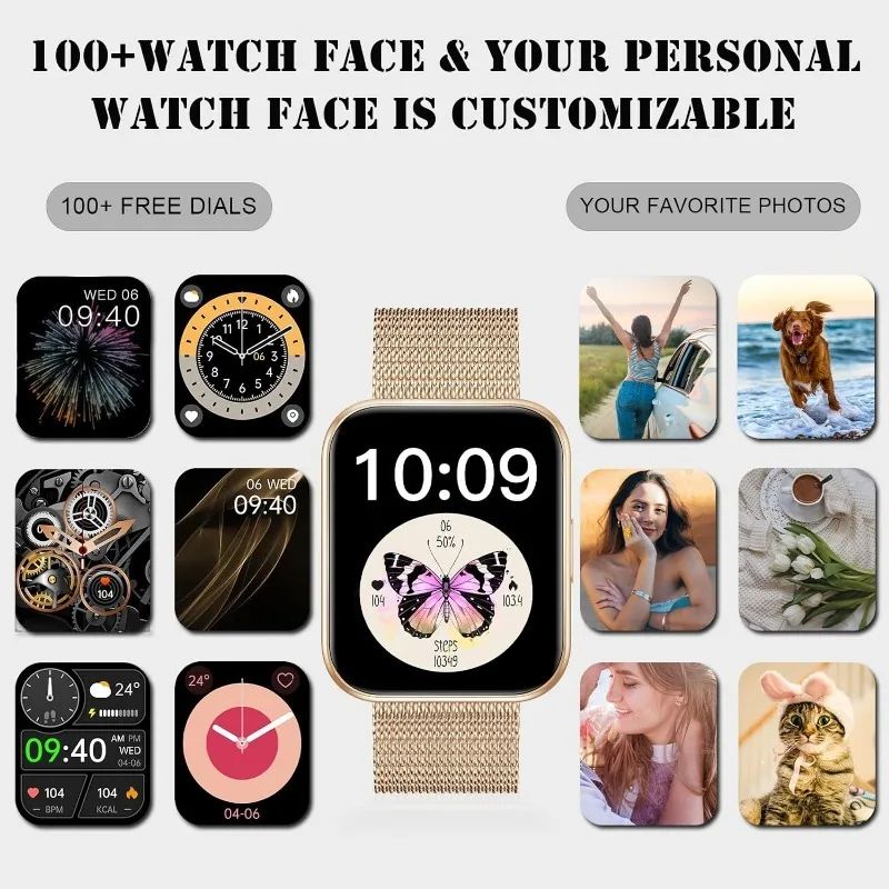 1.85 HD Bluetooth Calling AI Voice Smartwatch