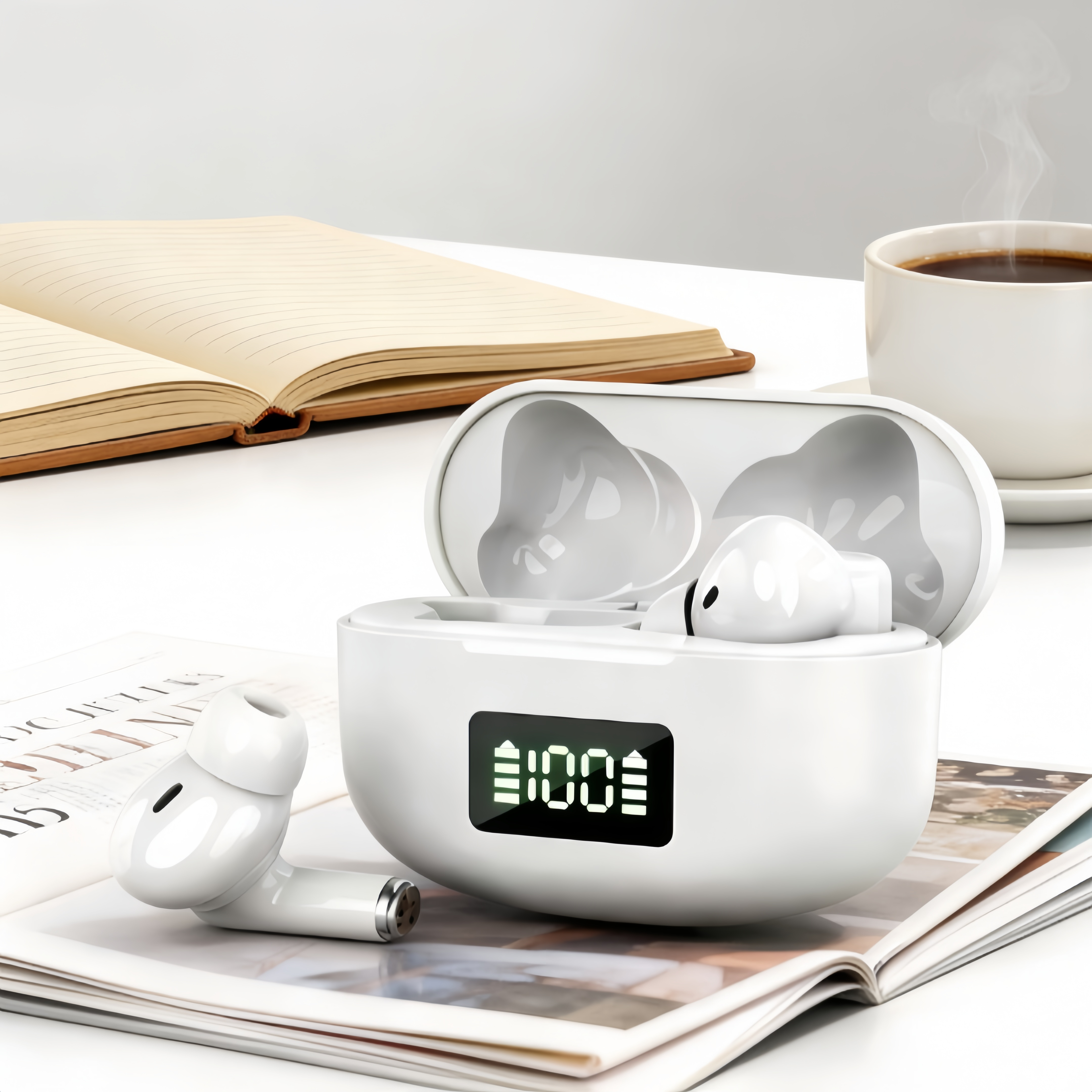 Wireless Bluetooth Earbuds for Sports Noise Cancelling Stereo Earphones with Secure Fit