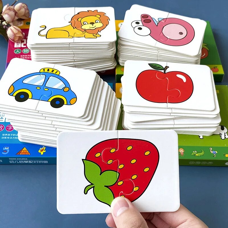 Magnetic Cartoon Matching Puzzle Set  Early Cognitive Learning Toy for Toddlers