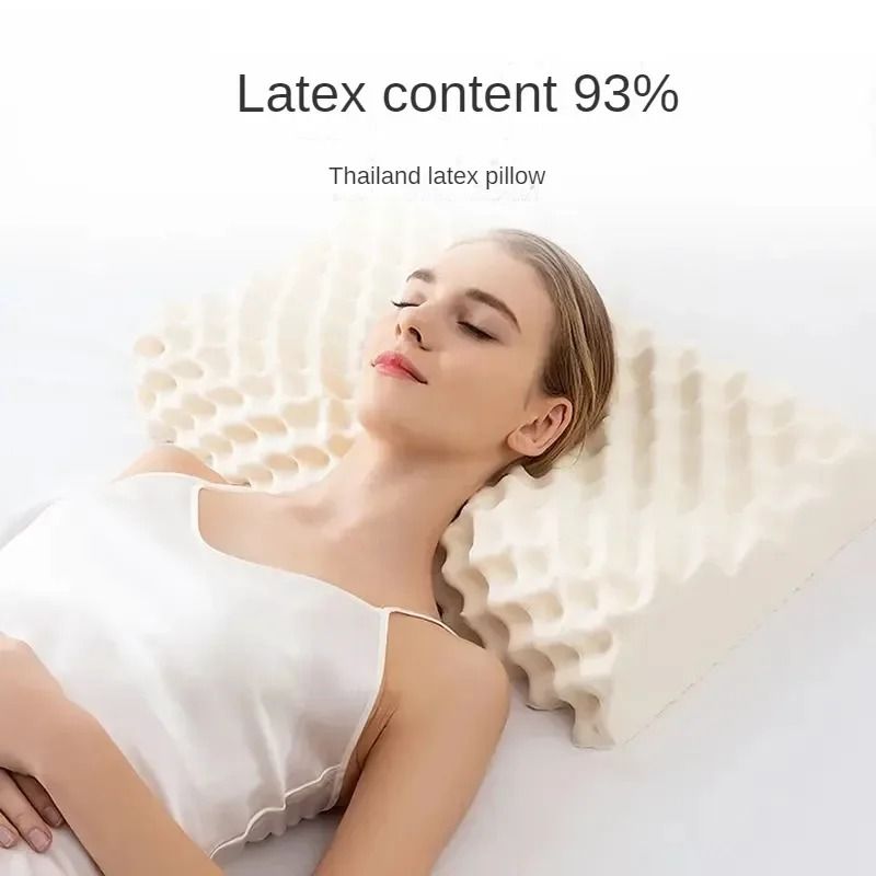 Thai Natural Latex Pillow for Neck Support and Cervical Spine Alignment
