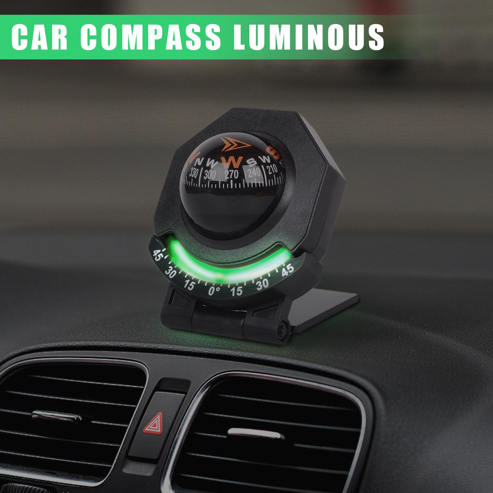 Adjustable Boat Compass with Inclinometer Dashboard Mount for Car and Marine Use