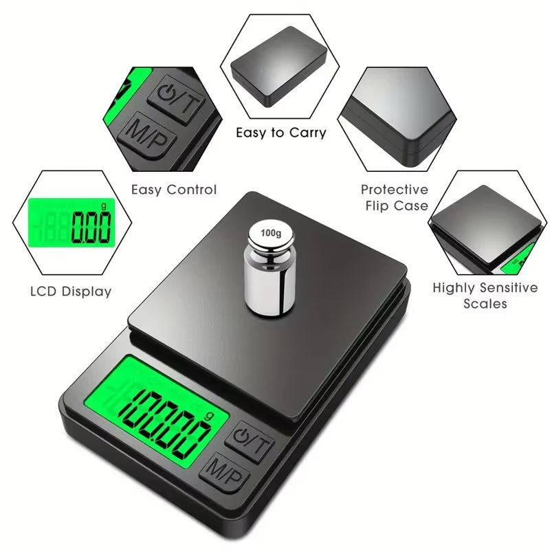 ProWeigh Precision Pocket Scale – 1000 g Backlit LCD digital pocket scale