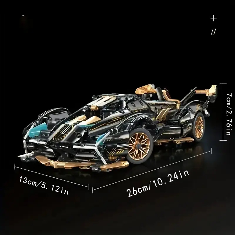 Manual Toy Building Blocks Assembly, Green Racing Building Block Toys, ABS Materials, Desktop Home Furnishings