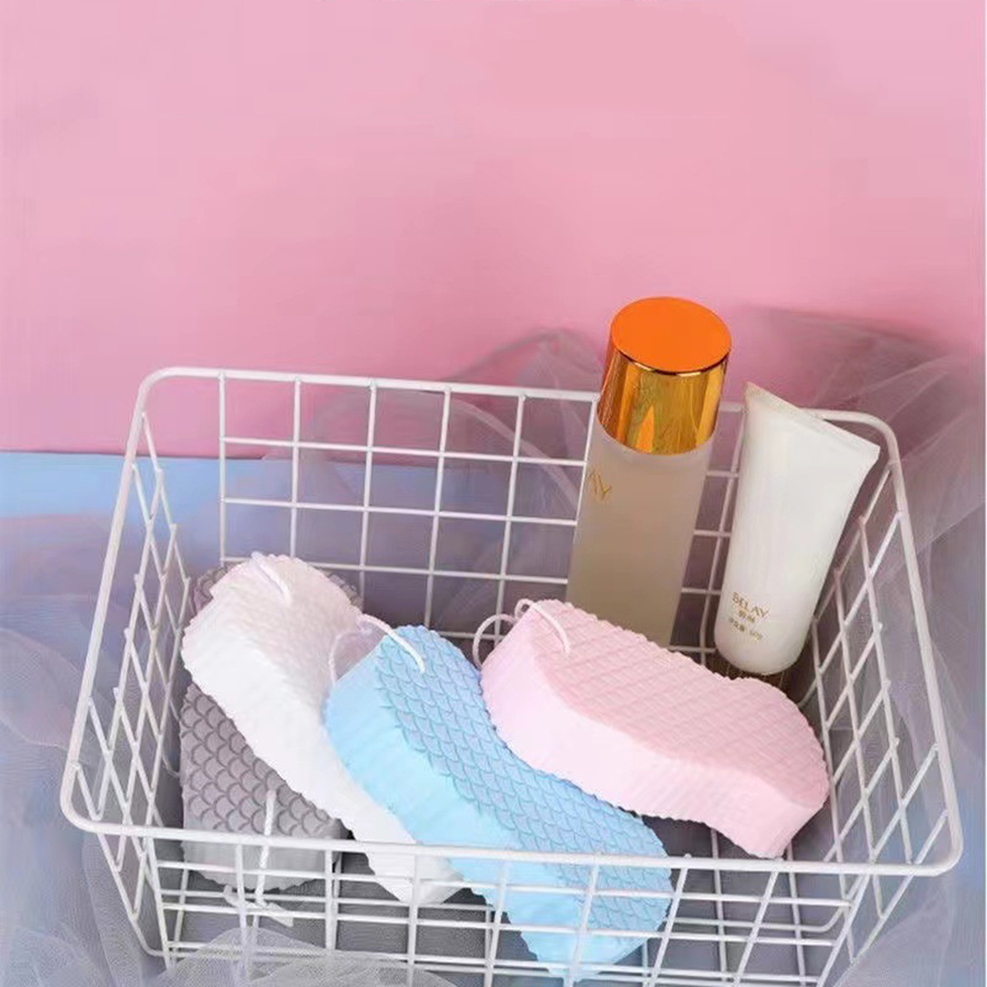 Soft Bath Sponge, Body Scrub Brush, Wisp Massage, Exfoliating Skin Scrubber, Relaxing Shower Washcloth