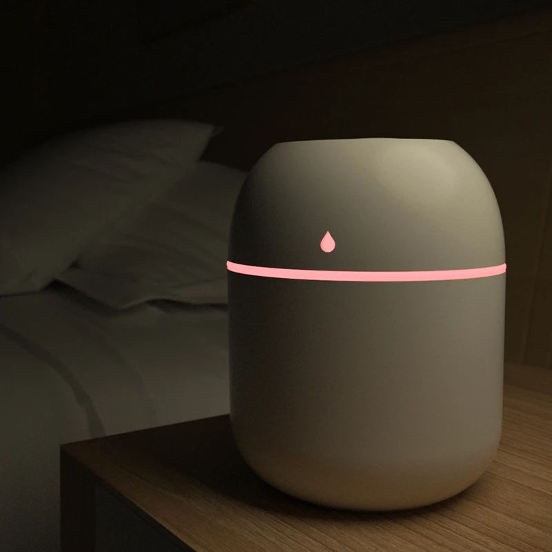 Portable USB Ultrasonic Air Mini Humidifier Essential Oil Diffuser, Car Purifier & Aroma Mist Maker with LED Lamp Light