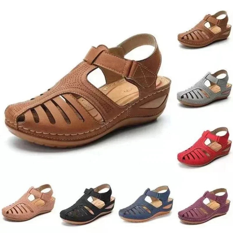 Premium Orthopedic Women Sandals Summer Bunion Corrector Wedge Shoes, Stylish Vulcanized Heels for Everyday Comfort