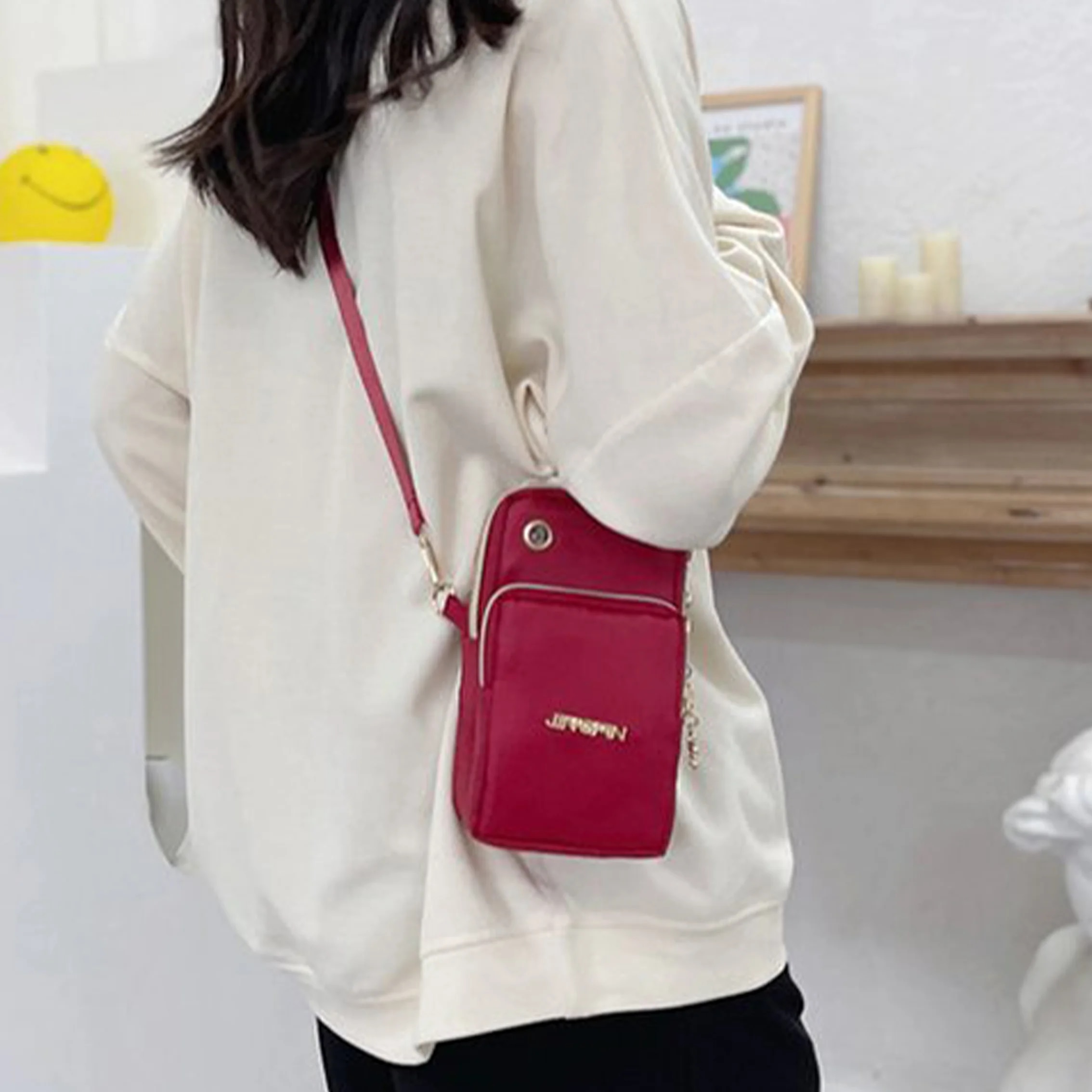 New Womens Crossbody Mini Bag Stylish Mobile Phone Bag, Mom Mommy Coin Bag, Neck Hanging Running Cover
