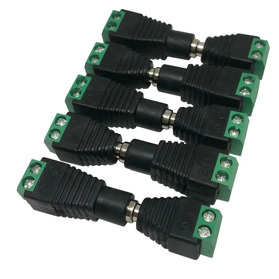 DC 12V Male and Female Power Plug Connector Set 5.5mm x 2.1mm