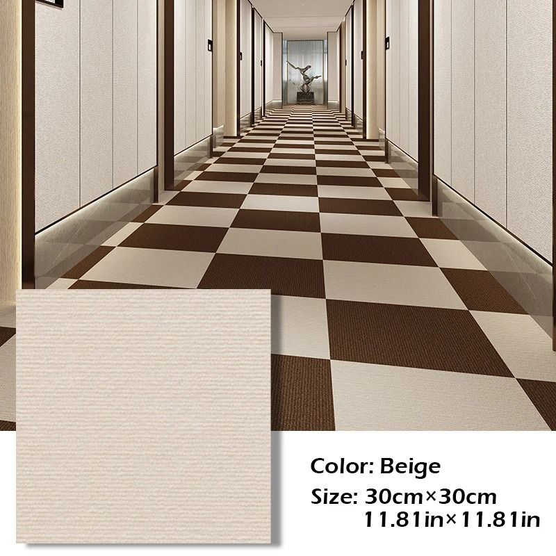Self Adhesive Anti Slip Floor Carpet Tiles 30x30cm for Home Use