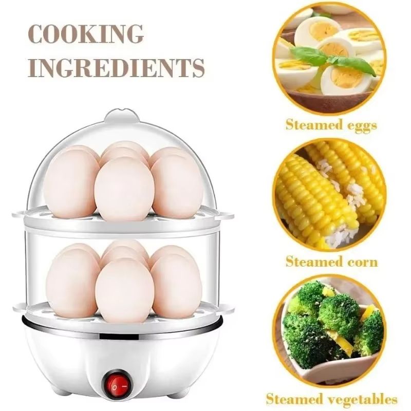 EggEase Double-Layer Electric Egg Cooker & Steamer