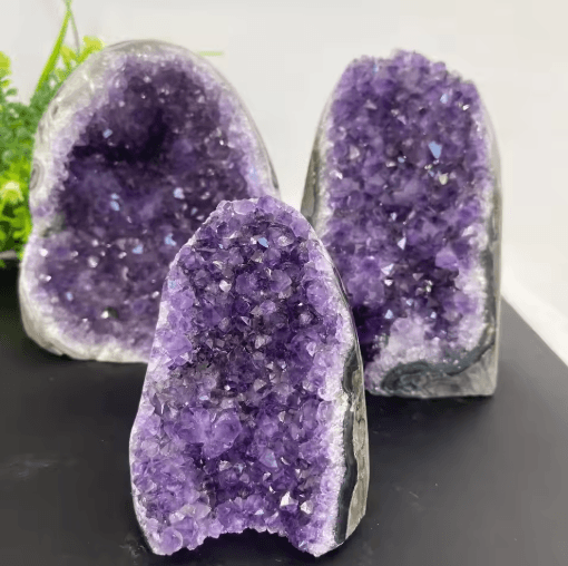 Natural Amethyst Crystal Cluster – Raw Quartz Geode Healing Stone Decor