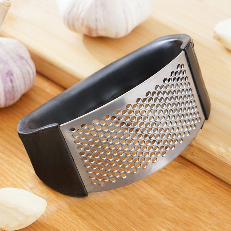 Stainless Steel Garlic Press Rocker Manual Garlic Mincer Crusher