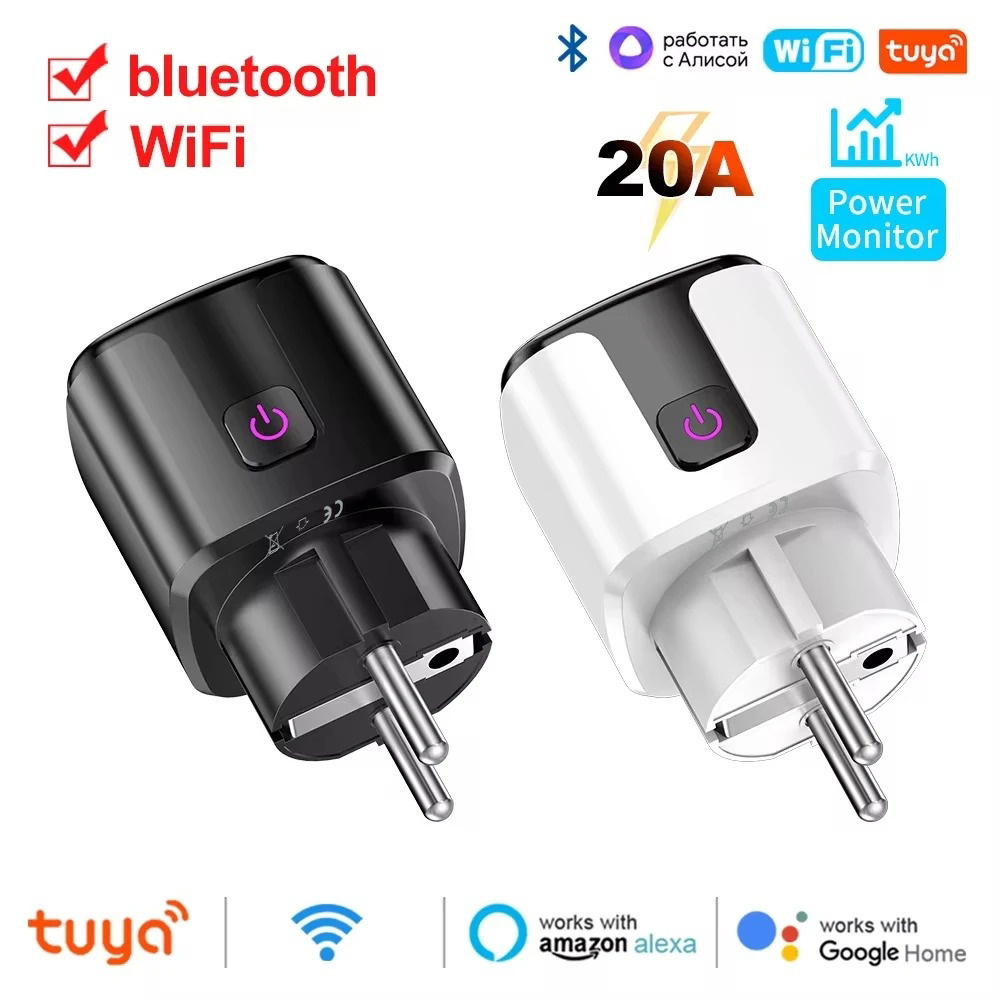 Smart WiFi Power Outlet AC Tuya Smart Life Alexa Google Home Voice Control