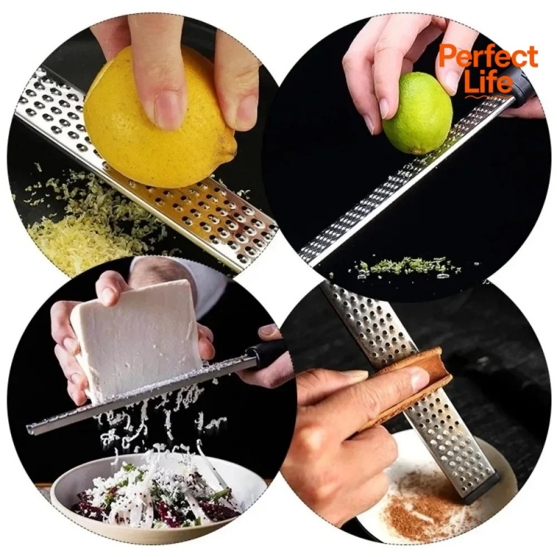 Stainless Steel Cheese Grater Peeler with Sharp Blade, Manual Vegetable and Lemon Grater, High Quality Kitchen Tool