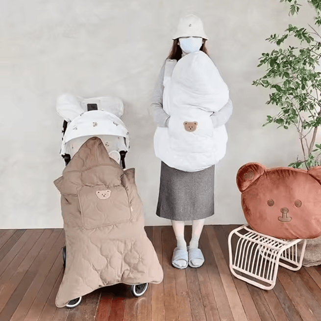 CozyNest Hooded Baby Stroller Blanket Swaddle Wrap