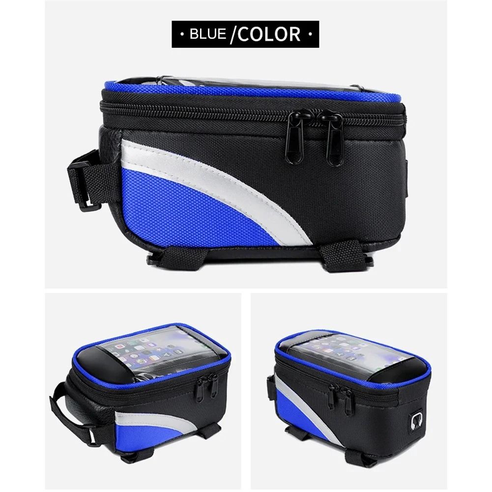 Waterproof Bike Frame Bag Touch Screen Bicycle Phone Holder Top Tube Bag