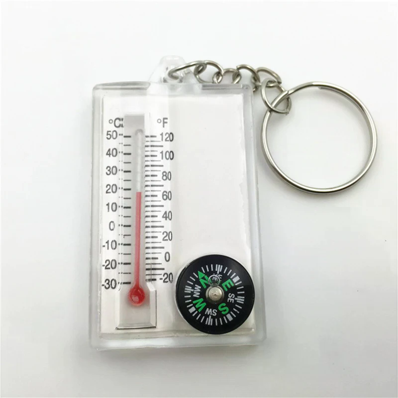 Mini Carabiner Compass Keychain for Hiking, Camping and Everyday Adventure