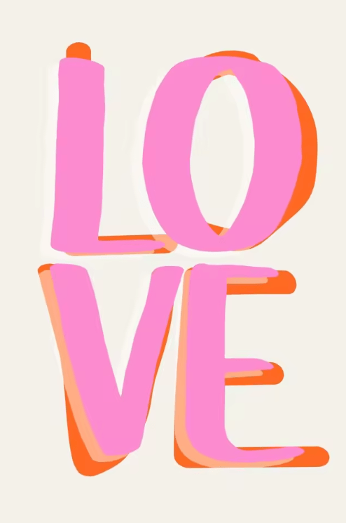 More Amor Por Favor Pink Canvas Poster – Colorful Retro Love Quote Wall Art