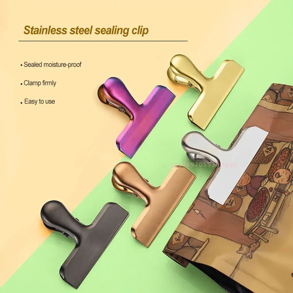 FreshLock stainless steel bag clips for Food Bags, Snacks, and Papers